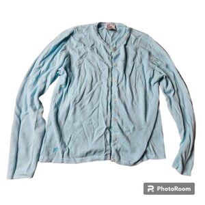 Vintage Lily Pulitzer Aqua Button Up Cardigan